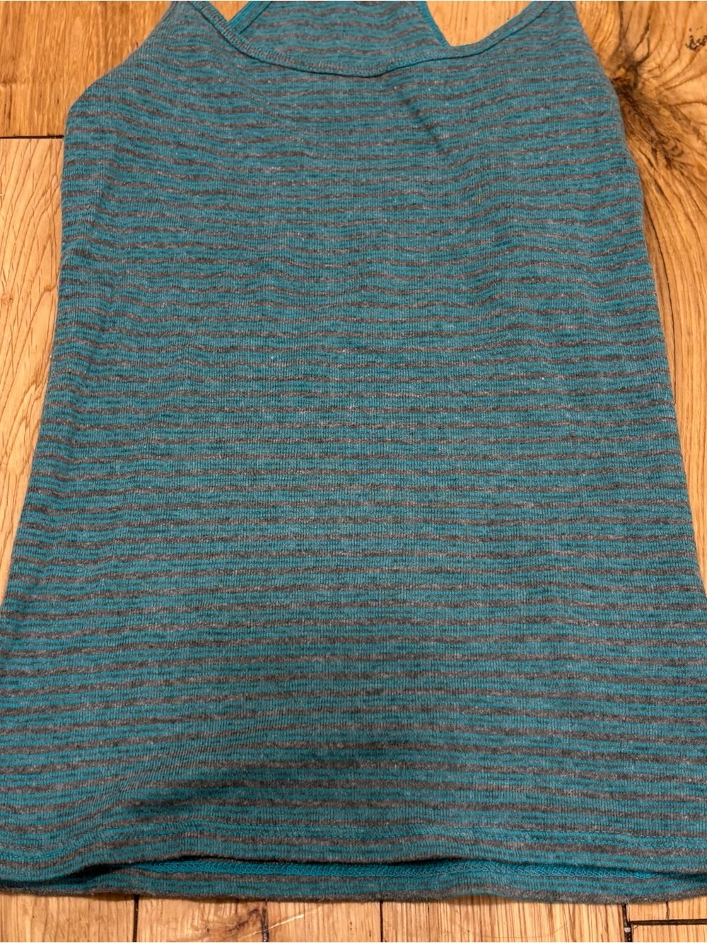 Vans Teal & Gray Striped Racerback Tank Top XS - Picture 3 of 8